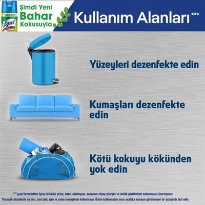 Lysol Dezenfektan Sprey Bahar Ferahlığı Yüzeyler İçin 400 ml