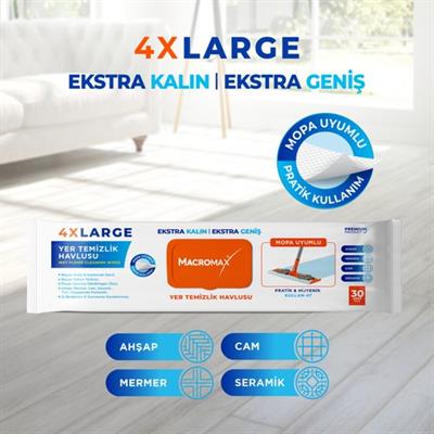 Mac 4xl Yer Temiz. Havlusu Beyaz Sabun Koku-30 Ad