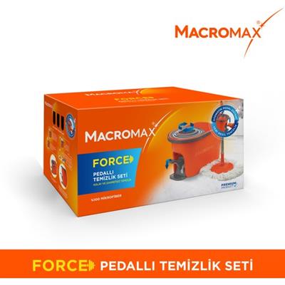 Macromax Garantili Force Pedallı Otomatik Temizlik Seti 16 Litre %100 Mikrofiber