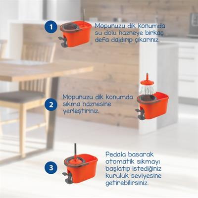 Macromax Garantili Force Pedallı Otomatik Temizlik Seti 16 Litre %100 Mikrofiber