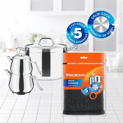 Macromax Inox Sünger Paslanmaz Çelik Temizlik Süngeri