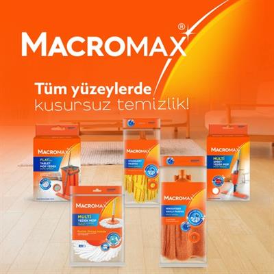 Macromax Yedek Mop Başlığı %100 Mikrofiber Yapısıyla Maksimum Hijyen Tek Parça