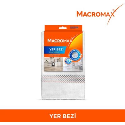Macromax Yer Bezi, Ekstra Güçlü Kir Sökücü, Geniş Yüzeyler İçin Yüksek Emici Paspas Bezi