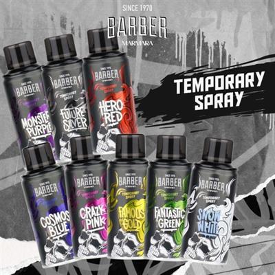 Marmara Barber Geçici Saç Boya Spreyi 150 ml Bulaşmaz Kolay Uygulama Her Saç Tipine Uygun