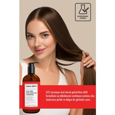 Maruderm Saç Sülfatsız Şampuan 400 ml | Tüm Saç Tipleri | Sülfatsız Tuzsuz Vegan Şampuan