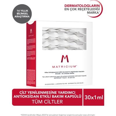 MATRICIUM™ Tüm Ciltler için Cilt Yenileyici ve Antioksidan Etkili Bakım Kapsülü 30 x 1 ml