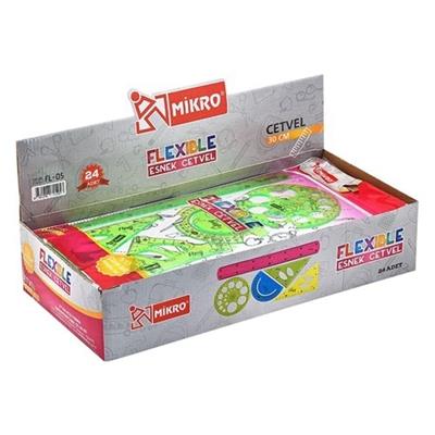 Mikro Esnek Çizim Seti 5 Parça Sarı Kırtasiye Ürünleri 30 cm Ölçülerle