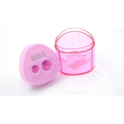Mikro Mikro Kalemtraş Çift Bıçaklı Ergonomik Tasarım 1 Adet Pembe Renkli Kullanım Kolaylığı