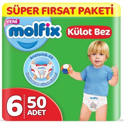 Molfix Külot Bez 6 Beden Ekstra Large Süper Fırsat Paketi 50 Adet