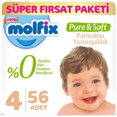 Molfix Pure&soft Maxi Süper Fırsat Paketi 56lı