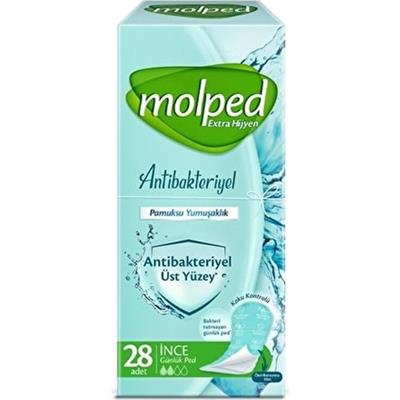 Molped Antibakteriyel İnce Ped 28 Adet Sızıntı Önleyici Teknoloji ile Gün Boyu Koruma