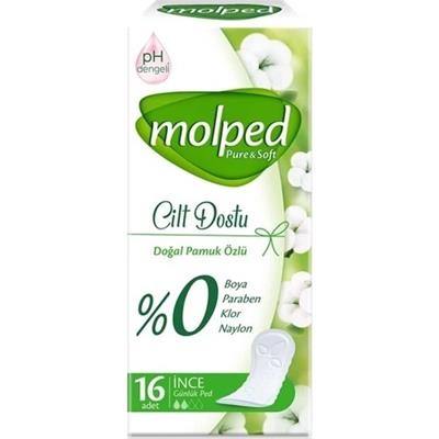 Molped Günlük Ped 16lı İnce Doğal Pamuk Özlü Cilt Dostu Kullanım İçin