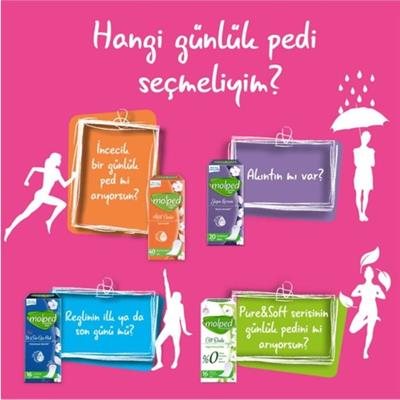 Molped Günlük Ped 60 Adet - İnce, Parfümsuz ve Hava Geçirgen Yüzey Teknolojisi ile Rahatlık Sağlar