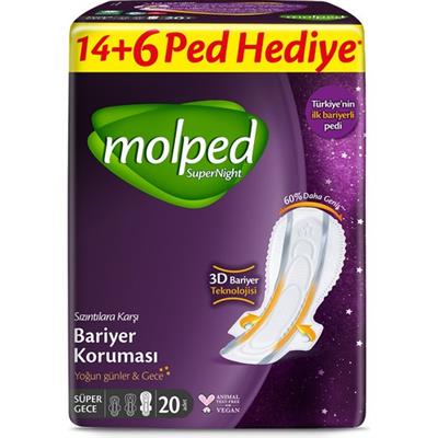 Molped Supernight Hijyenik Ped D.eko Süper Gece 20 Adet