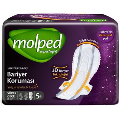 Molped Supernight Hijyenik Ped Gece 5 Adet