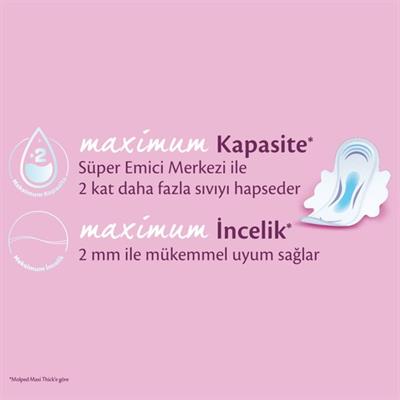 Molped Ultra Gece Ped 16 Adet Sızıntı Önleyici Teknoloji ile Gün Boyu Konfor Sağlar
