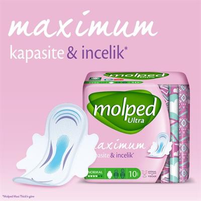 Molped Ultra Gece Ped 16 Adet Sızıntı Önleyici Teknoloji ile Gün Boyu Konfor Sağlar