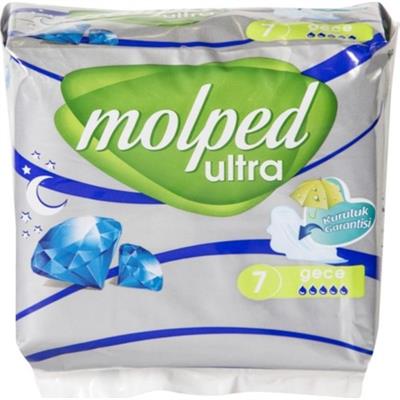 Molped Ultra Kanatlı Gece Ped 7li Sızıntı Önleyici ve Gece Kullanımına Uygun