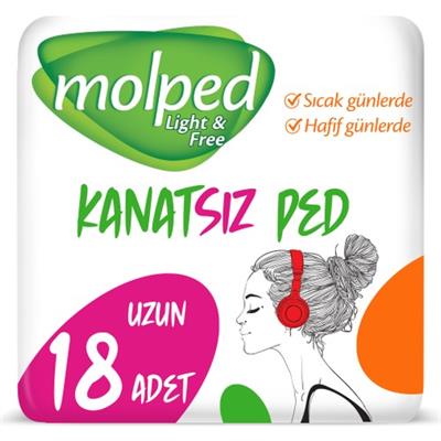 Molped Ultra Uzun Kanatsız Ped 18 Adet