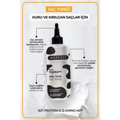 Morfose Milk Therapy Niacinamide ve Ceramide İçeren Süt Proteinli Nemlendirici Saç Toniği 300 ml – Kuru Saçlar İçin Kepek Karşıtı Günlük Bakım