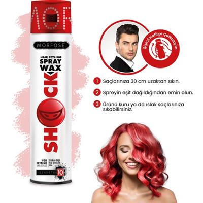 Morfose Saç Spreyi Shock Sıradışı Saç Şekilleri Için 300 ml