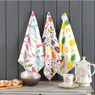 Morlimon Microll Mikrofiber Desenli 3 Lü Temizlik Bezi 40X40 cm