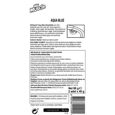 Mr Muscle Aqua Mavi Klozet Blok 2li Eko Paket – Kireç Önleyici, Ferah Kokulu Ve Etkili Temizlik Formülü