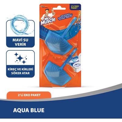 Mr Muscle Aqua Mavi Klozet Blok 2li Eko Paket – Kireç Önleyici, Ferah Kokulu Ve Etkili Temizlik Formülü