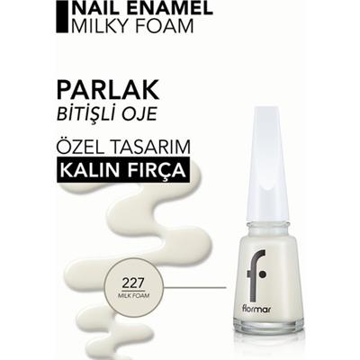 Nail Enamel Yoğun Renk Veren Uzun Süre Kalıcı Parlak Oje (227 Milk Foam) 8682536035798