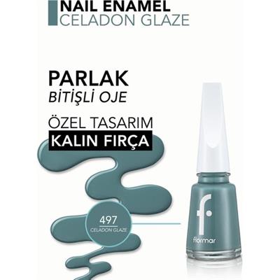 Nail Enamel Yoğun Renk Veren Uzun Süre Kalıcı Parlak Oje (497 Celadon Glaze) 8682536036313