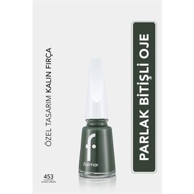 Nail Enamel Yoğun Renk Veren Uzun Süre Kalıcı Parlak Oje (453 Khaki Green) 8682536036146