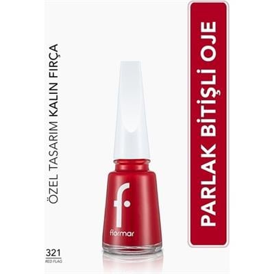 Nail Enamel Yoğun Renk Veren Uzun Süre Kalıcı Parlak Oje (321 Red Flag) 8682536035903