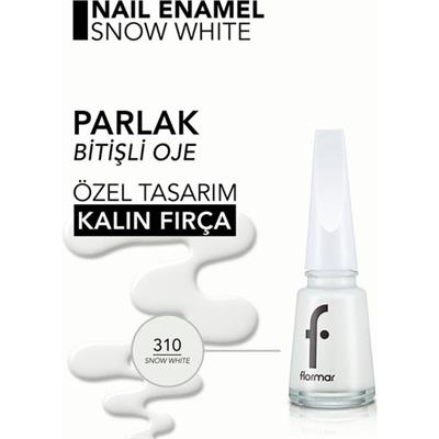 Nail Enamel Yoğun Renk Veren Uzun Süre Kalıcı Parlak Oje (310 Snow White) 8682536035859