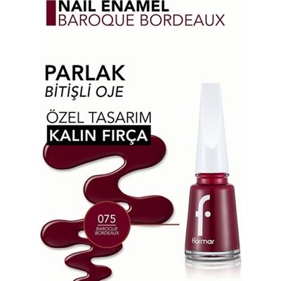 Nail Enamel Yoğun Renk Veren Uzun Süre Kalıcı Parlak Oje (075 Baroque Bordeaux) 8682536035736