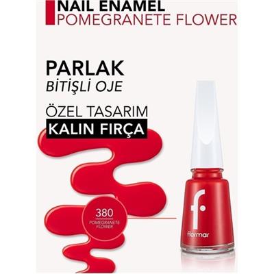Nail Enamel Yoğun Renk Veren Uzun Süre Kalıcı Parlak Oje (380 Pomegranate Flower) 8682536035958