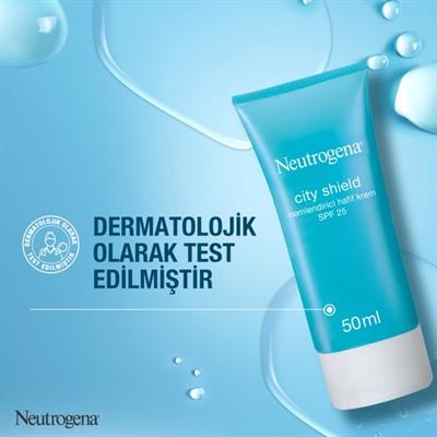 Neutrogena Hydro Boost City Shield Spf25 yüz güneş kremi içeren Nemlendirici 50ml