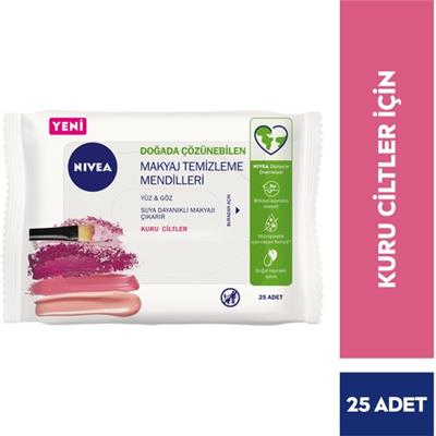 Nıvea 3Ü1 Arada Makyaj Temizleme Mendilleri (25Adet);Kuru Ve Hassas Ciltler