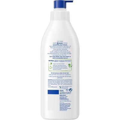 NIVEA Aloe Vera Vücut Losyonu 400ml, Normal / Kuru Ciltler için, Derinlemesine Nemlendirici Serum ve Aloe vera ile 48 Saat Vücut Nemlendirme