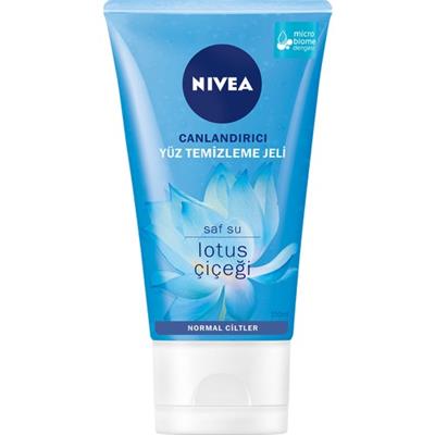 NIVEA Canlandırıcı Yüz Temizleme Jeli 150 ml, Saf Su ve Lotus Çiçeği ile Etkili Yüz Temizleyici, Normal Ciltler