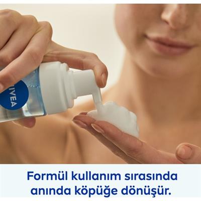 NIVEA Canlandırıcı Yüz Yıkama Köpüğü 150ml, Derinlemesine Yüz Temizleme, Normal ve Hassas Ciltler, Saf Su ve Lotus Çiçeği
