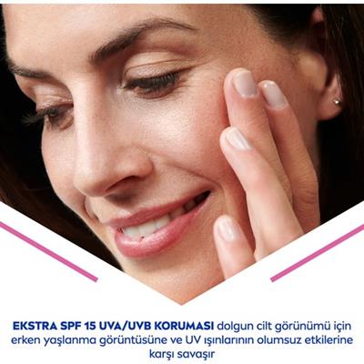NIVEA Cellular Expert Filler Yoğun  Gündüz Bakım Yüz Kremi 50ml,Hyaluronik Asit ve Folik Asit, SPF15 Güneş Koruması