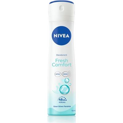 Nivea Deodorant Fresh Nivea Fresh Comfort Kadın Sprey Deodorant 150 ml Pudrasız Alüminyum ve Alkol İçermeyen Dermatolojik Onaylı FormülWomen 150 ml