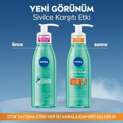 Nıvea Derma Skin Clear Yüz Temizleme Jeli 150Ml, Karma Ve Yağlı Ciltler