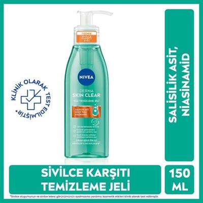 Nıvea Derma Skin Clear Yüz Temizleme Jeli 150Ml, Karma Ve Yağlı Ciltler