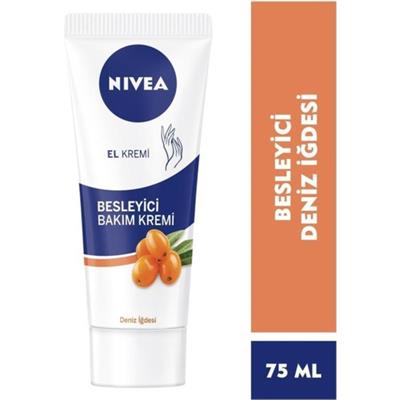 Nivea El Kremi 75 ml Deniz İğdesi ve E Vitamini İçerikli Besleyici Hızlı Emilim Nemlendirici