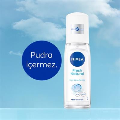 NIVEA Kadın Pump Sprey Deodorant 75ml, 48 Saat Ter Koruması, Uzun Süren Ferahlık, Okyanus Özleri Esansı