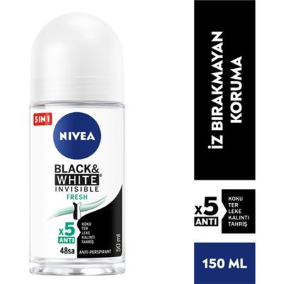 NIVEA Kadın Roll-on Deodorant Black& White Invisible Fresh 50ml