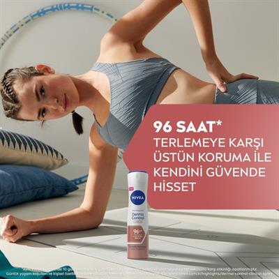 NIVEA Kadın Roll-on Deodorant Derma Control Clinical 50 ml, 96 Saat Koruma, C Vitamini, Kararma Karşıtı