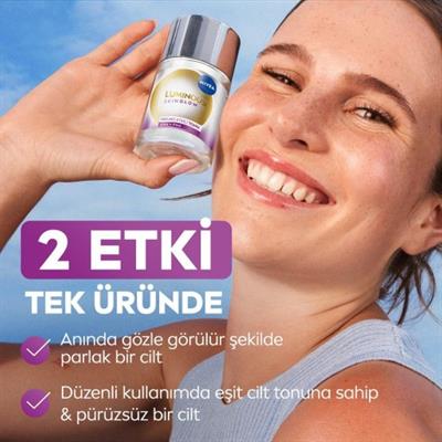 Nivea LUMINOUS630 Skin Glow Peeling Etkili Tonik 100 ml, Parlaklık, Eşit Cilt Tonu, Aha Pha, Aloe Vera