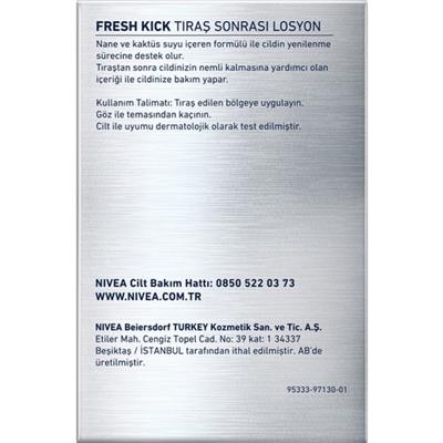 NIVEA Men Cool Kick Fresh Tıraş Sonrası Losyon 100ml, Serinleten Ferahlık